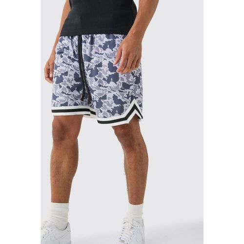 Short de basket large mi-long en mesh à imprimé camouflage - L - Boohooman - Modalova