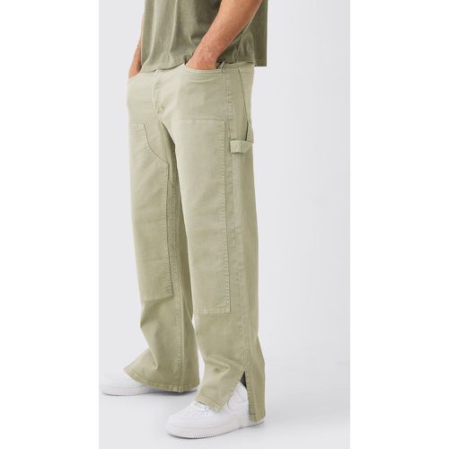 Pantalon large surteint à fente - 28 - Boohooman - Modalova