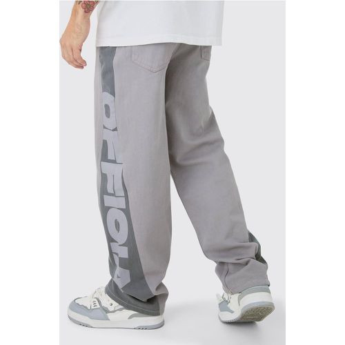 Pantalon baggy à empiècements contrastants - 28 - Boohooman - Modalova