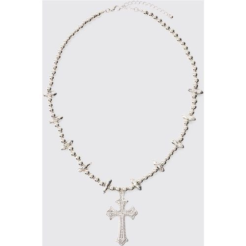 Collier à pendentif croix en - ONE SIZE - Boohooman - Modalova