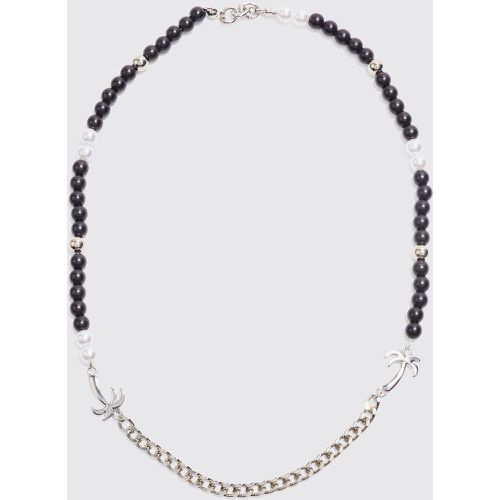 Collier à pendentif palmier et perles - ONE SIZE - Boohooman - Modalova