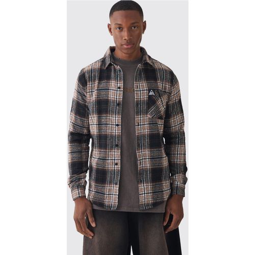 Chemise à carreaux et poches - M - Boohooman - Modalova