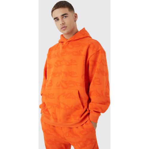 Sweat à capuche oversize à imprimé graffiti - S - Boohooman - Modalova