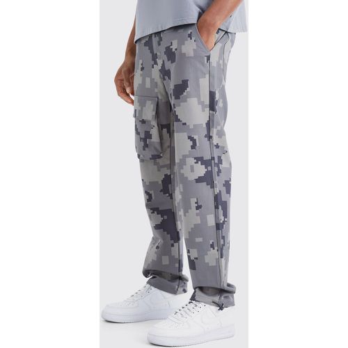 Pantalon cargo droit à imprimé camouflage - 28 - Boohooman - Modalova