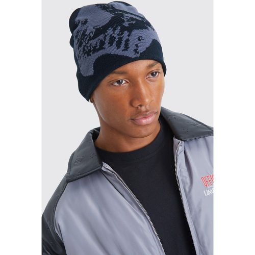 Bonnet en jacquard à motif crâne - ONE SIZE - Boohooman - Modalova