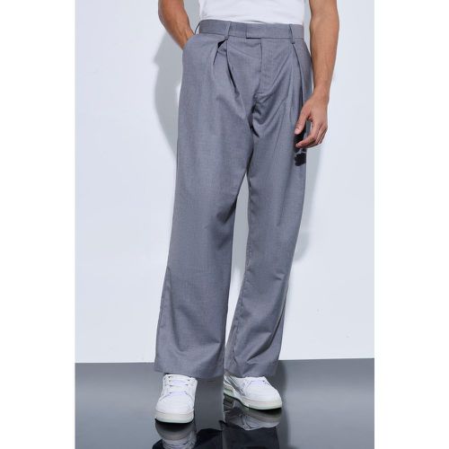 Pantalon de costume large à détails pincés - 28 - Boohooman - Modalova