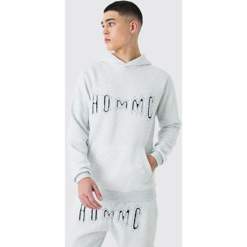 Slim Applique Hoodie - Boohooman - Modalova