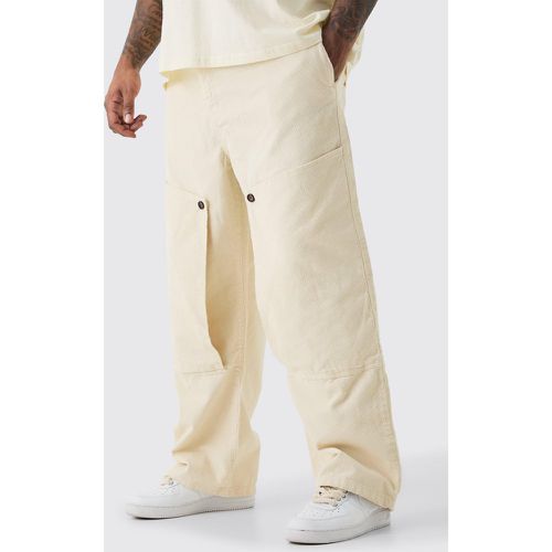 Grande taille - Pantalon charpentier large en velours côtelé - 40 - Boohooman - Modalova