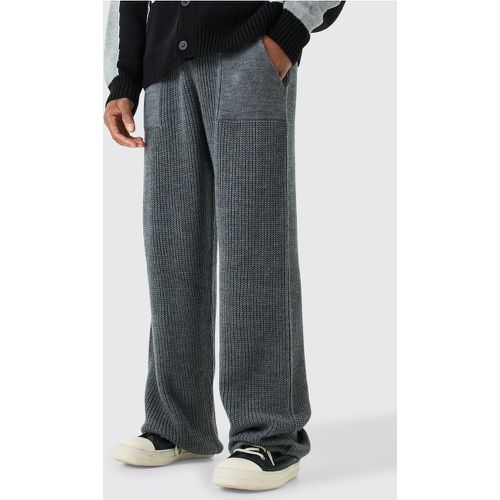 Relaxed Fit Ribbed Knitted Joggers - Boohooman - Modalova