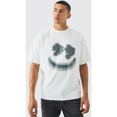 Oversized Interlock Tropics Smiley T-shirt - Boohooman - Modalova