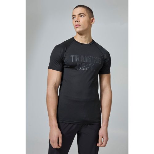 T-shirt de sport moulant à slogan Active Training - L - Boohooman - Modalova