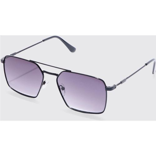 Lunettes de soleil aviateur carrées - ONE SIZE - Boohooman - Modalova