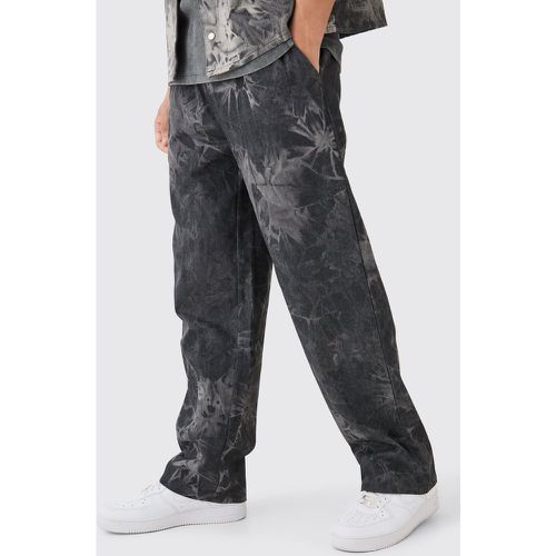 Relaxed Fit Elastic Waist Fabric Interest Jeans - - 36R - Boohooman - Modalova