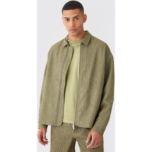 Veste Harrington satinée - 34 - Boohooman - Modalova