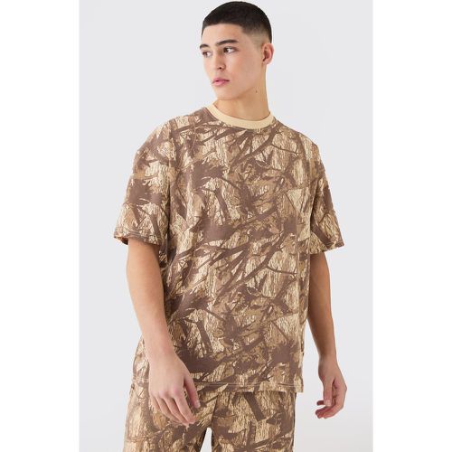 T-shirt oversize à imprimé camouflage - S - Boohooman - Modalova