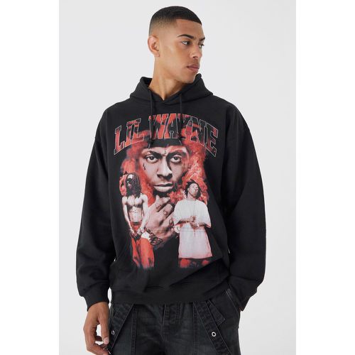 Sweat à capuche oversize imprimé Lil Wayne homme - M - Boohooman - Modalova