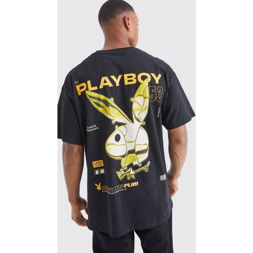 T-shirt oversize imprimé Playboy - Boohooman - Modalova