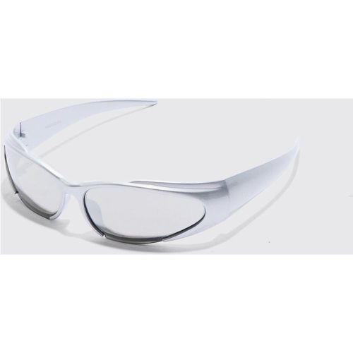 Lunettes de soleil running chromées - ONE SIZE - Boohooman - Modalova