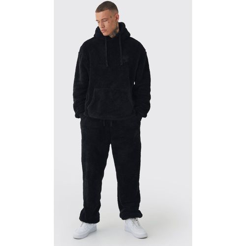 Tall - Sweat à capuche oversize en polaire à broderie - S - Boohooman - Modalova