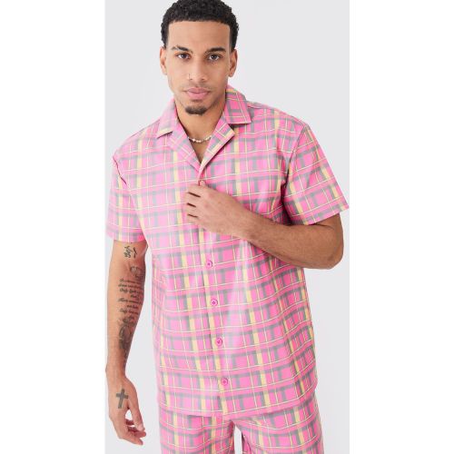Chemise oversize à carreaux et manches courtes homme - M - Boohooman - Modalova