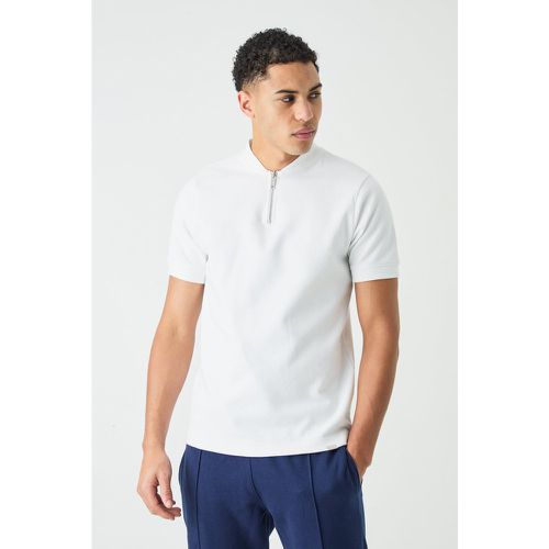 Polo cintré à surpiqûres - MAN - M - Boohooman - Modalova