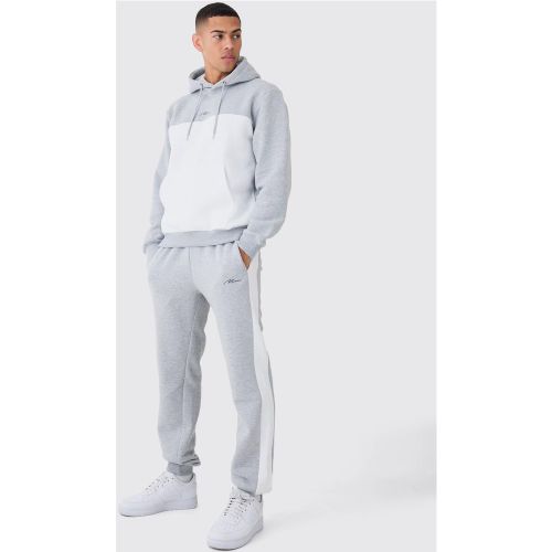 Survêtement à capuche color block - MAN - S - Boohooman - Modalova