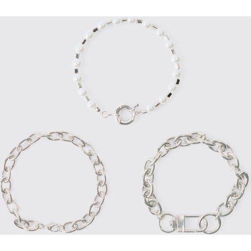 Lot de 3 bracelets és - ONE SIZE - Boohooman - Modalova