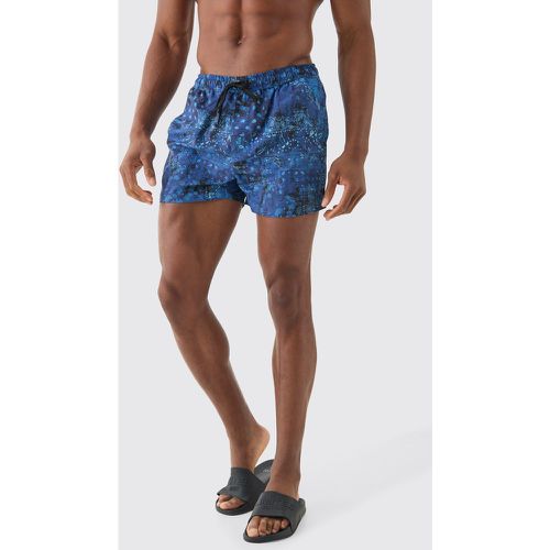 Short de bain court délavé à imprimé bandana - L - Boohooman - Modalova