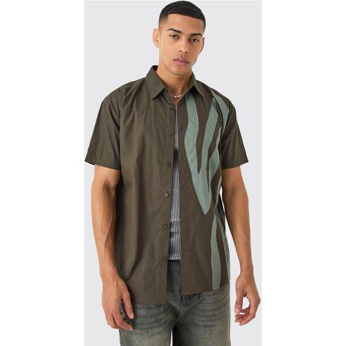 Chemise oversize rayée à manches courtes - L - Boohooman - Modalova