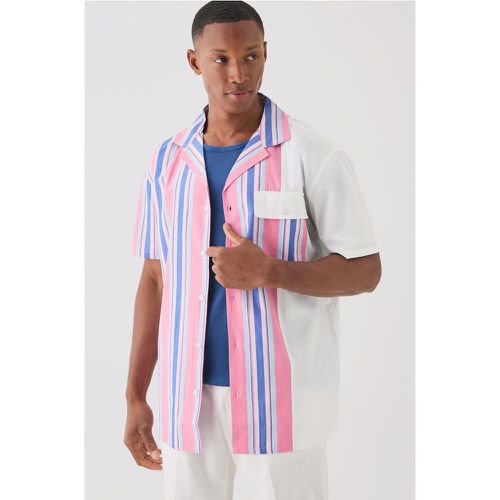 Chemise rayée à manches courtes - S - Boohooman - Modalova