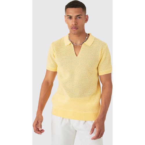 Polo droit à coutures apparentes - L - Boohooman - Modalova