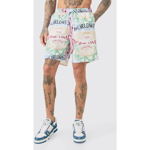 Tall Tapestry Printed Swim Shorts - Boohooman - Modalova