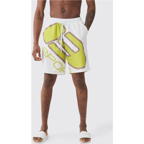 Tall - Short de bain imprimé moto - M - Boohooman - Modalova