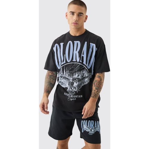 Ensemble oversize à col montant et short homme - S - Boohooman - Modalova