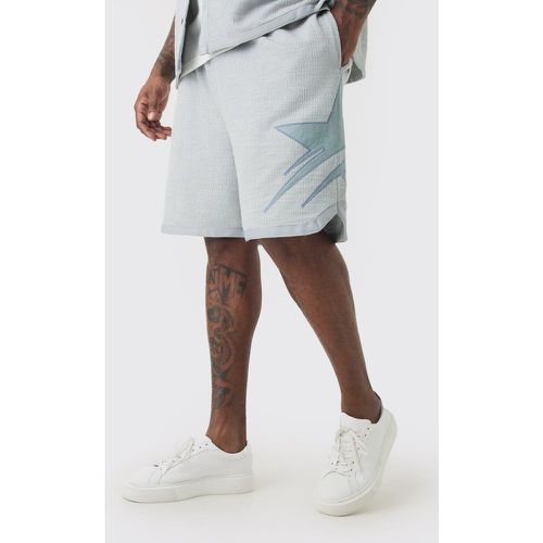 Grande taille - Short de basket mi-long à broderie étoile - XXXXL - Boohooman - Modalova