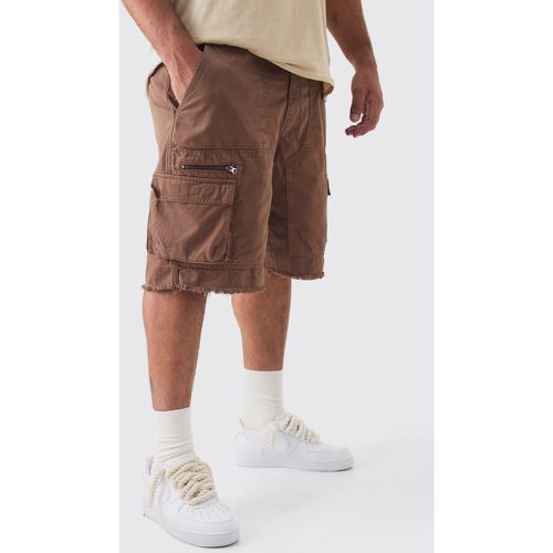 Grande taille - Short cargo à bords bruts - 40 - Boohooman - Modalova