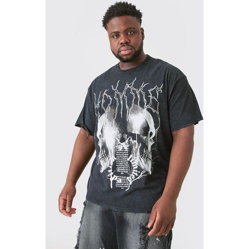 Grande taille - T-shirt oversize délavé imprimé - XXXXL - Boohooman - Modalova