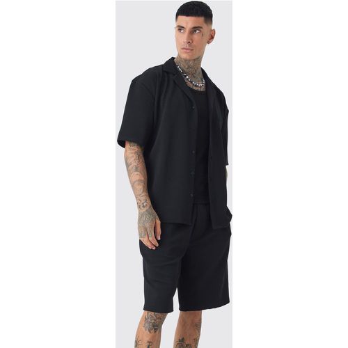 Tall - Ensemble avec chemise à chevrons et short homme - XXL - Boohooman - Modalova