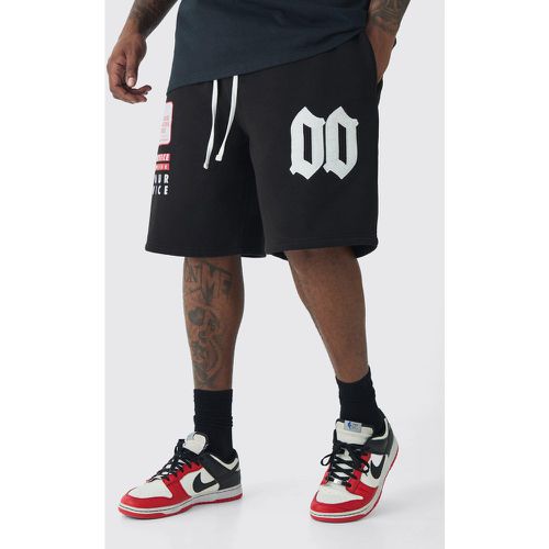 Grande taille - Short de basket délavé à imprimé moto - XXXXL - Boohooman - Modalova