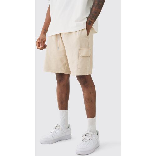 Tall - Short cargo délavé en jersey - S - Boohooman - Modalova