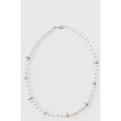 Collier é à perles strassées - ONE SIZE - Boohooman - Modalova