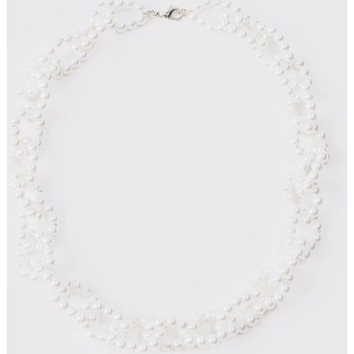 Collier en chaîne à perles - ONE SIZE - Boohooman - Modalova