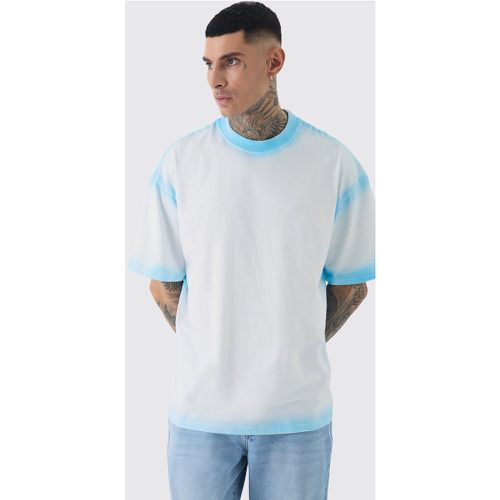 Tall - T-shirt oversize délavé à col montant - L - Boohooman - Modalova