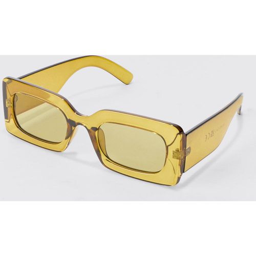 Lunettes de soleil rectangulaires en plastique - ONE SIZE - Boohooman - Modalova