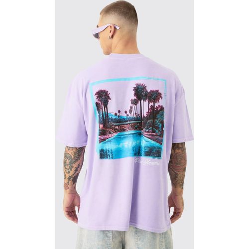 T-shirt oversize à imprimé paysage - L - Boohooman - Modalova