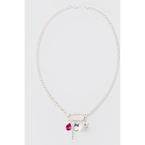 Collier en chaîne ée à pendentifs contrastants - ONE SIZE - Boohooman - Modalova