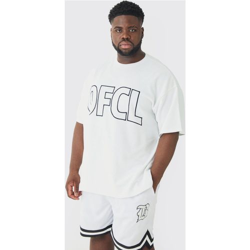 Grande taille - T-shirt oversize à écussons - Ofcl - XXXXL - Boohooman - Modalova