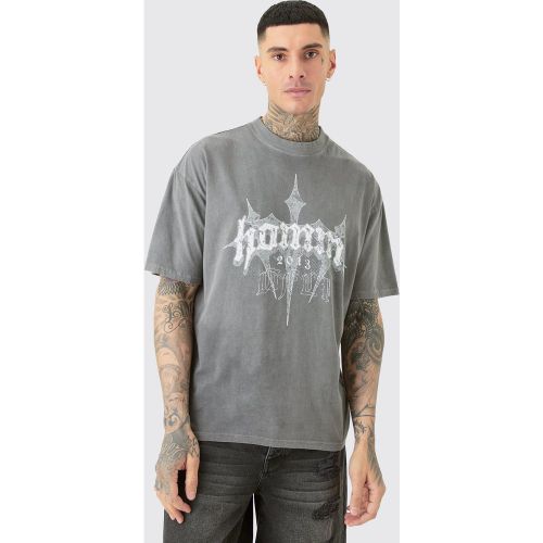 Tall - T-shirt oversize imprimé à slogan - 2XL - Boohooman - Modalova