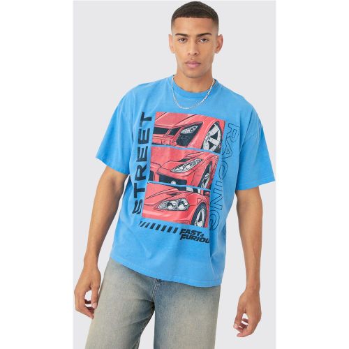 T-shirt oversize délavé à imprimé Fast and Furious - S - Boohooman - Modalova