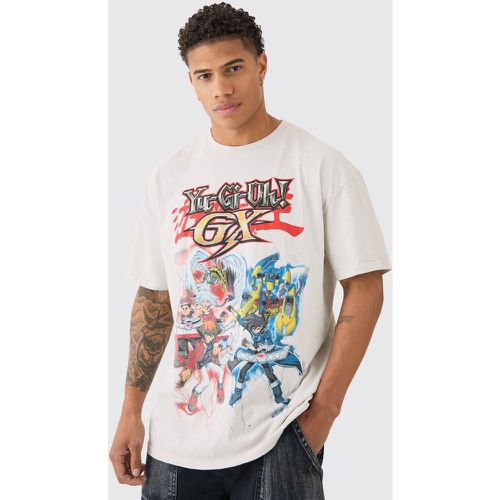 T-shirt oversize délavé à imprimé Yu-Gi-Oh! - S - Boohooman - Modalova